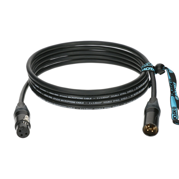 Klotz M5 MC5000 XLR NEUTRIK Altın Uçlu Siyah 6mt Mikrofon Kablosu